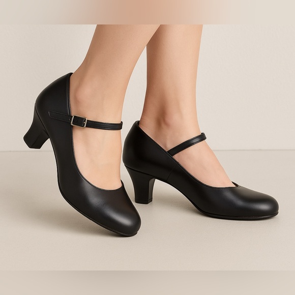 Capezio Character Shoes Black Genuine Leather – Size 6.5 M(B10) - Picture 1 of 9